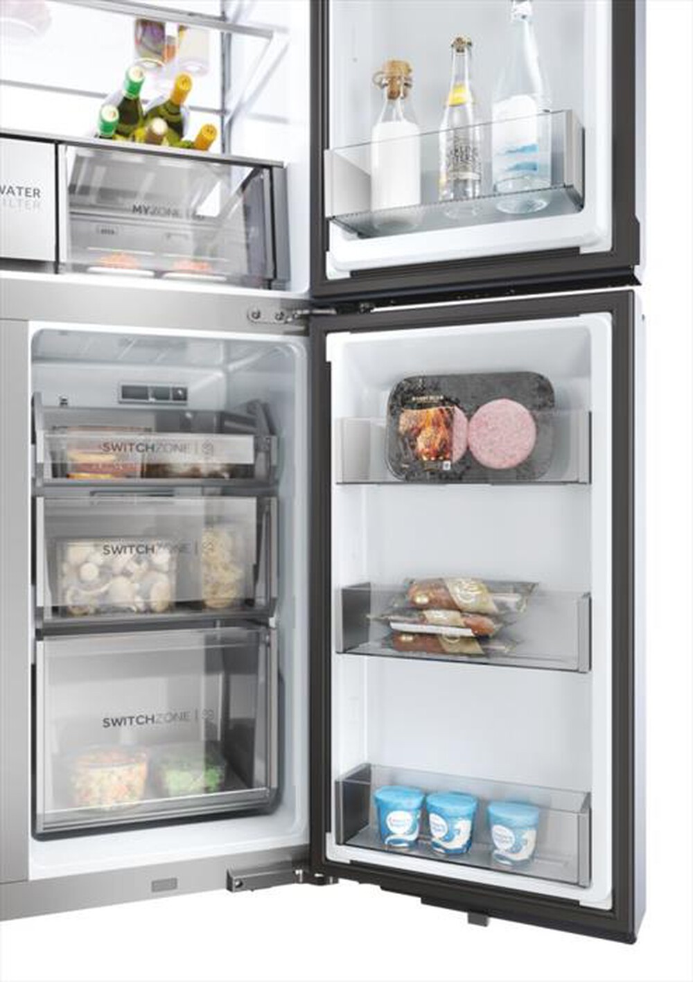 "HAIER - Frigorifero 4 porte HCR7918EIMB Classe E 601 lt-Nero"