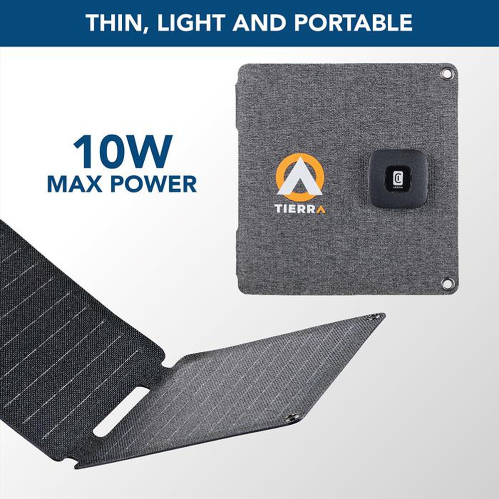 Immagine del prodotto CELLULARLINE - Caricabatterie portatile SOLAR ACHSOLAR2USB10WD-Nero