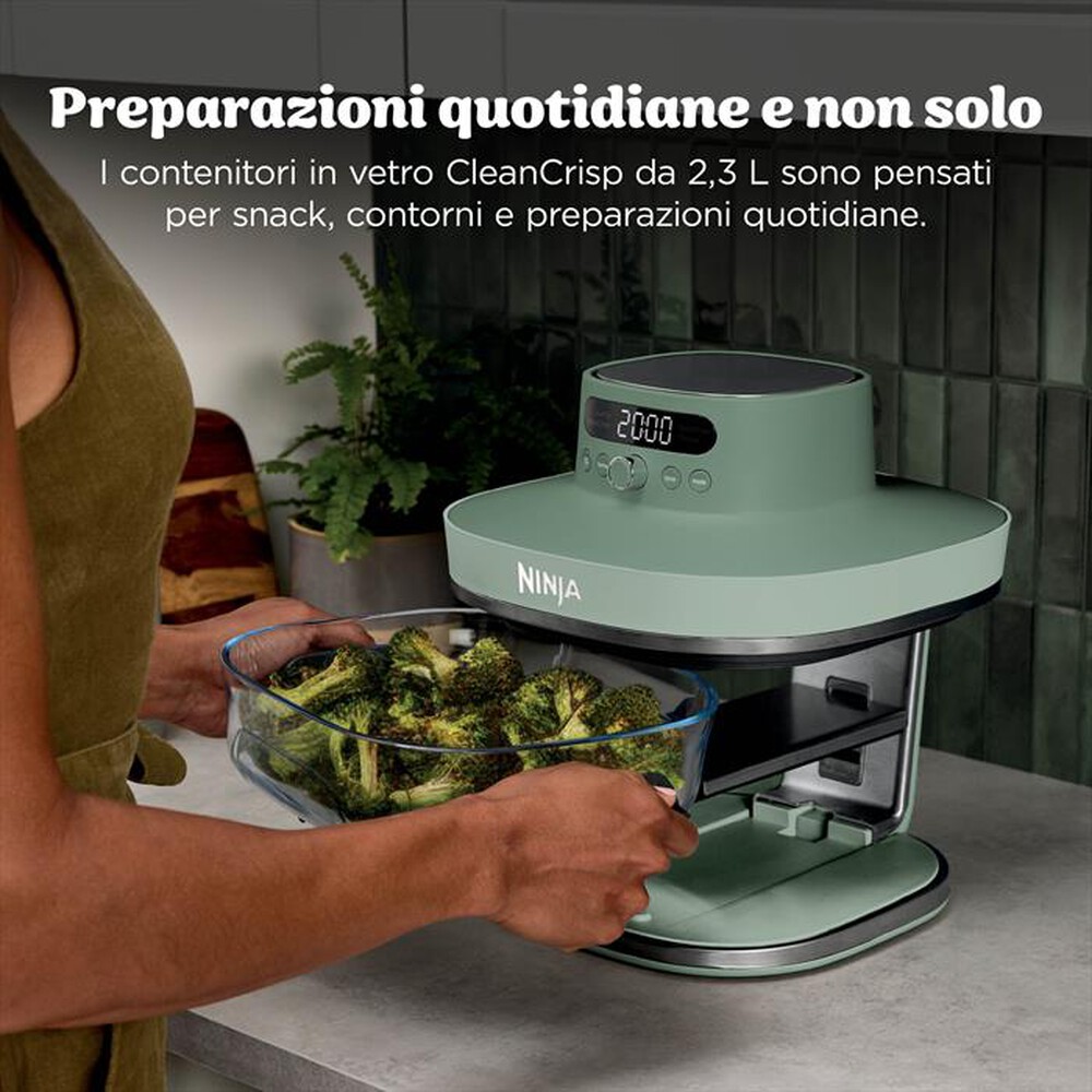Immagine del prodotto NINJA - Friggitrice ad aria in vetro XL CRISPI PRO 5 IN 1-Verde Muschio