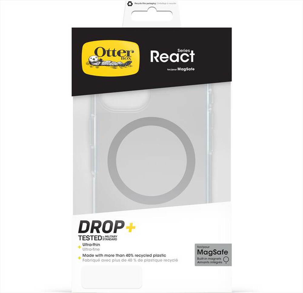 "OTTERBOX - REACT MAGSAFE HICHEW CUSTODIA PER IPHONE 16-Trasparente"