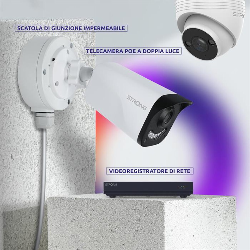 Immagine del prodotto STRONG - Telecamera PoE IP67 a doppia luce BUL05DL0-P-bianco