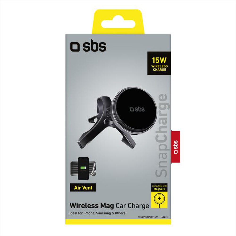 Immagine del prodotto SBS - Supporto auto wireless TESUPMAGWIR15W-Nero