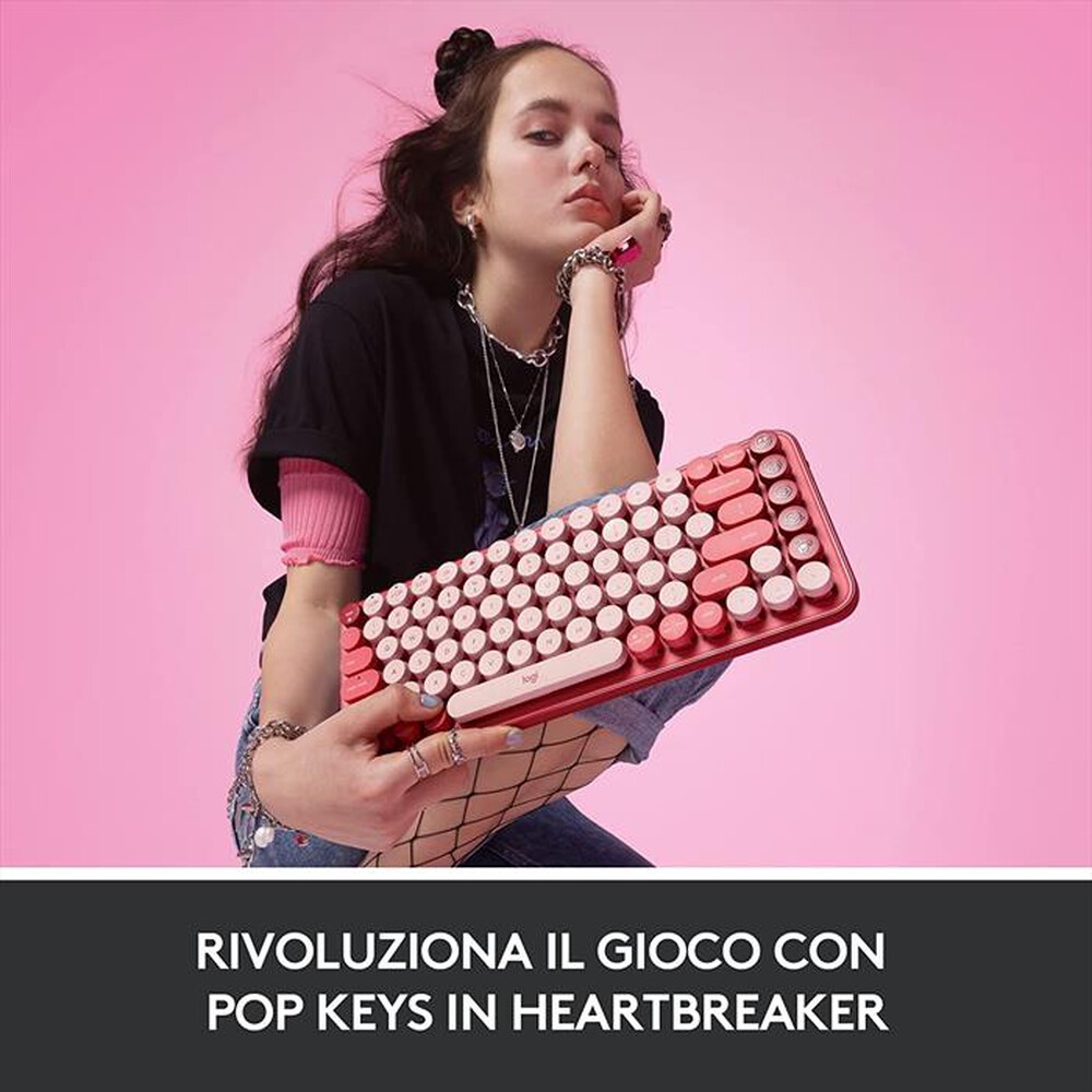 "LOGITECH - POP Keys Tastiera-Heartbreaker"