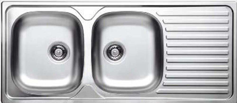 "GLEM GAS - Lavello lineare GL216IXS 2 vasche-Inox Satin"