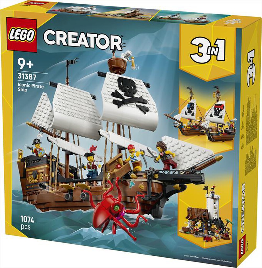 Immagine del prodotto LEGO - CREATORE 3IN1 Iconica nave da pirata - 31387