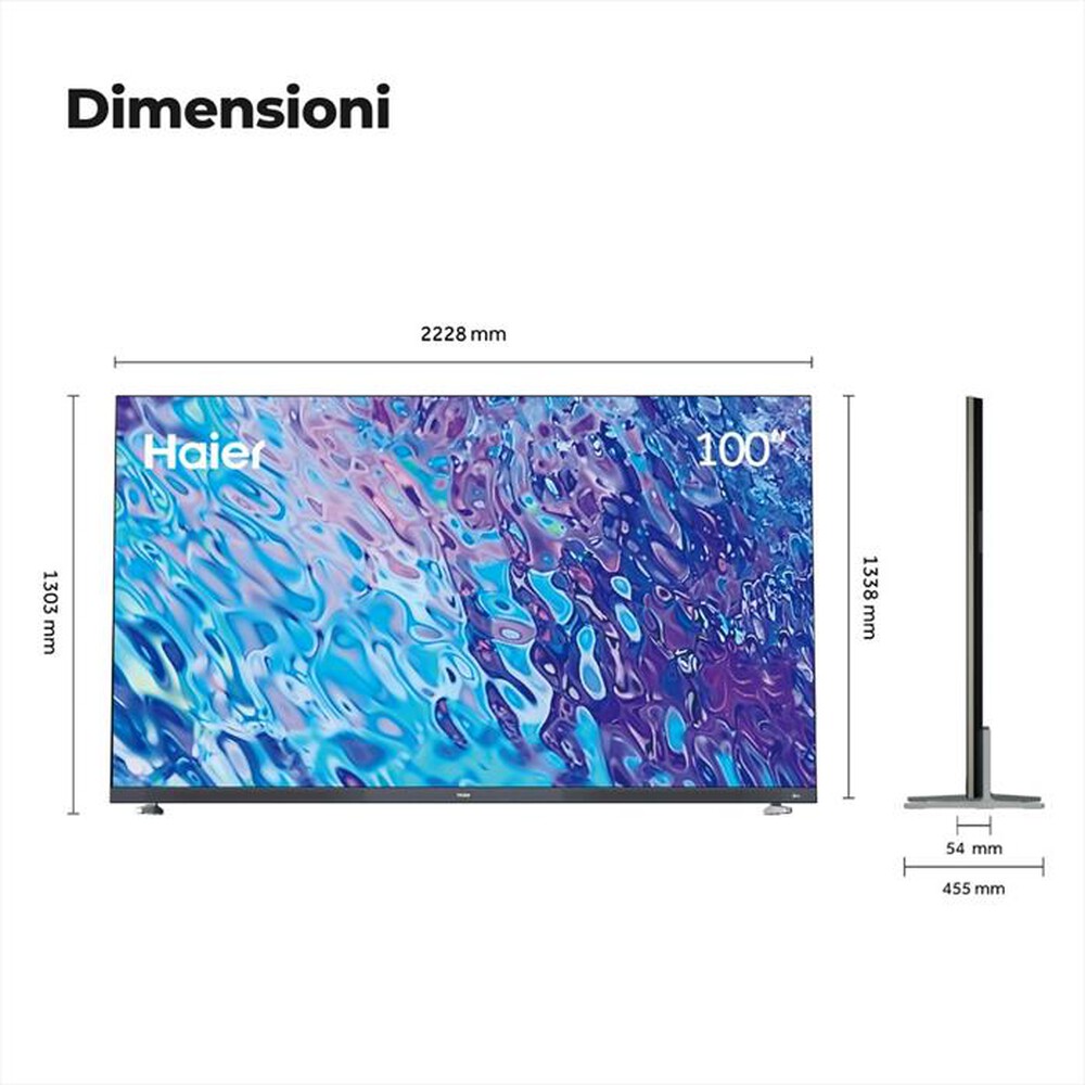 Immagine del prodotto HAIER - Smart TV QD-Mini QLED 100" H100M96FUX-Nero