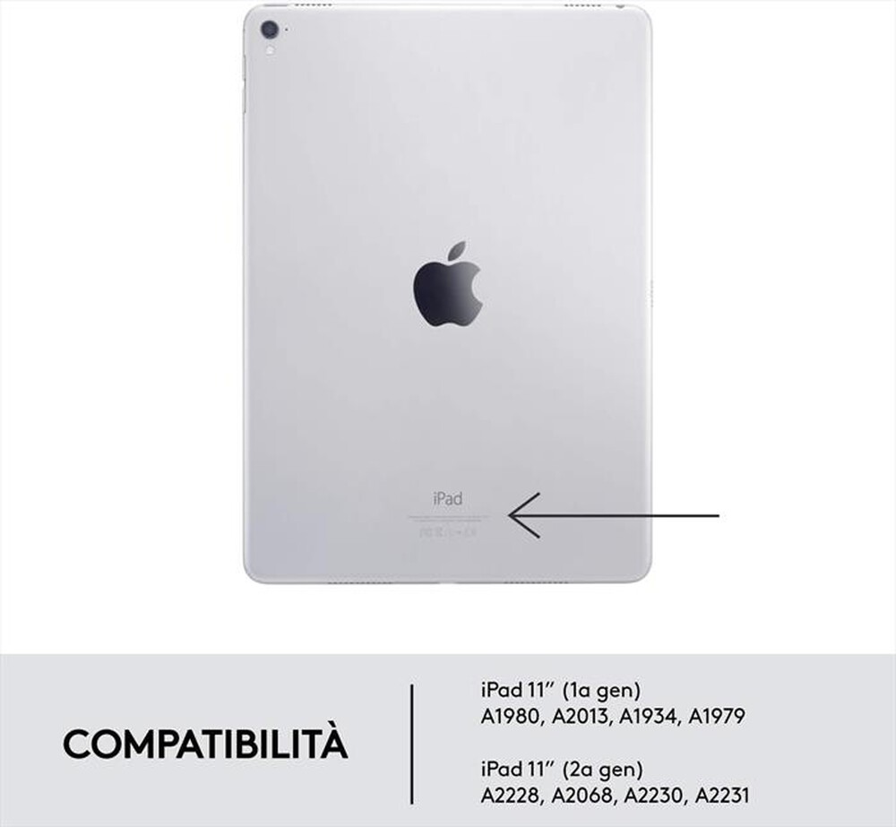 "LOGITECH - Folio Touch for iPad Pro 11-inch - GREY - ITA - OT-Grigio"