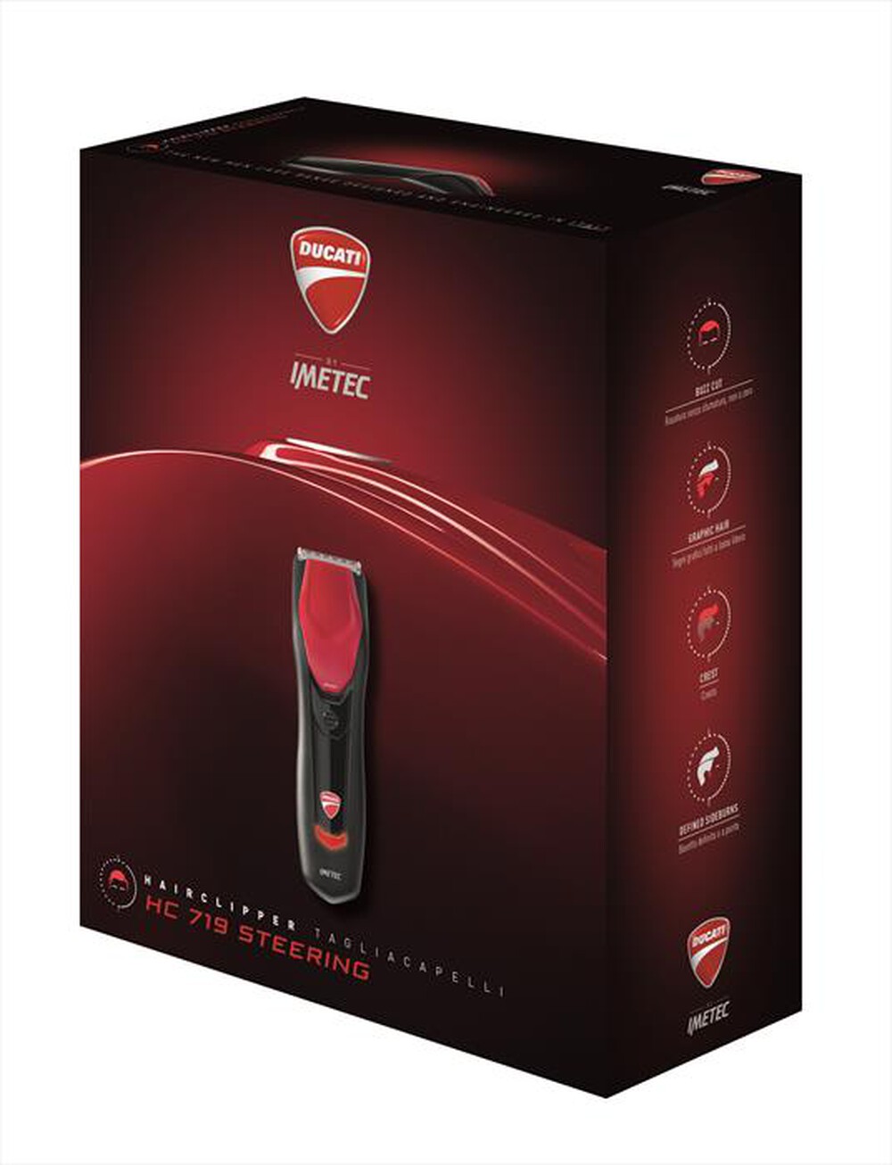 "IMETEC - Ducati HC 719 Steering-NERO / ROSSO / ARGENTO"