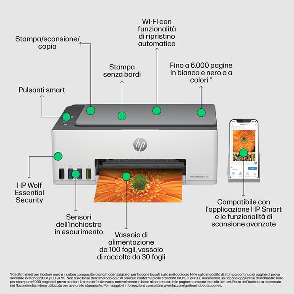 "HP - Stampante multifunzione SMARTTANK 5105-Bianca"