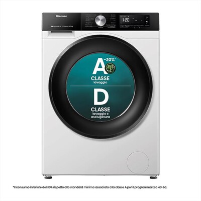 HISENSE - Lavasciuga WD3S8043BW3 8/5 Kg Classe D-Bianco