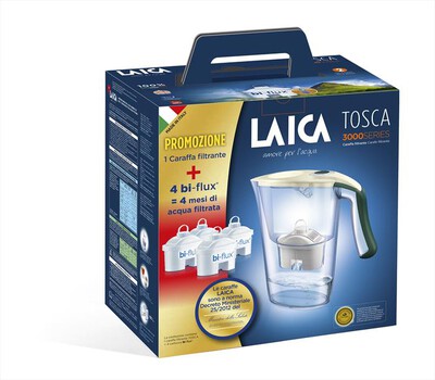 LAICA - KIT CARAFFA CARMEN TOSCA + TOT 4F0M J9059-CREMA / VERDE