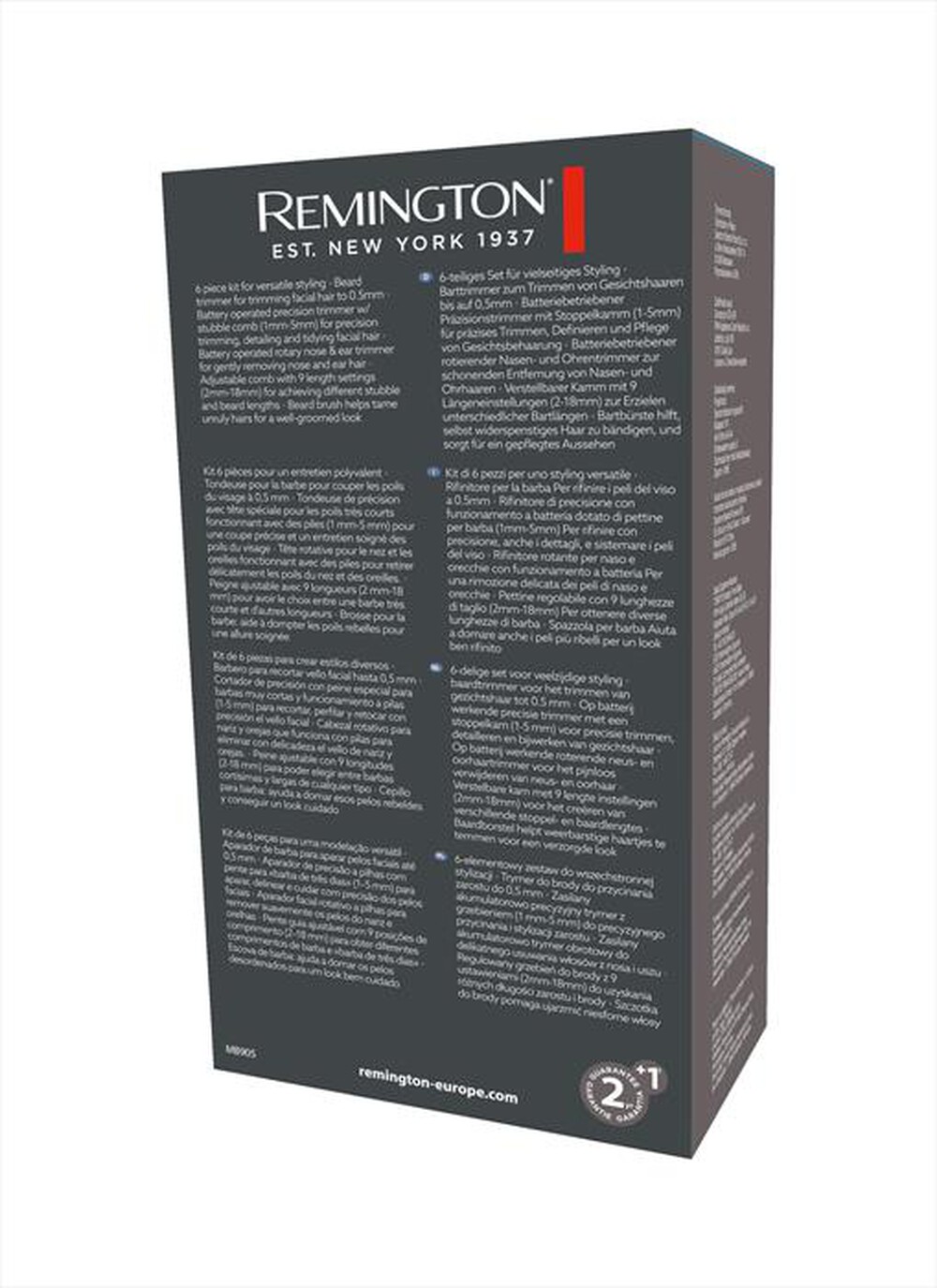 "REMINGTON - Regolabarba MB905-NERO/GRIGIO"