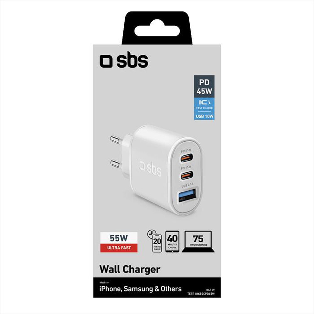 "SBS - Carica batterie TETR1USB2CPD45W"
