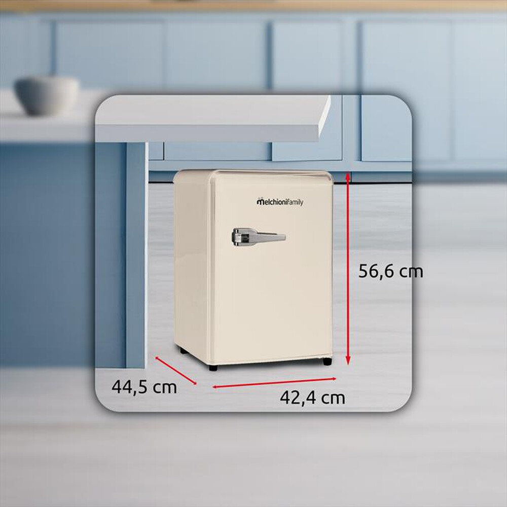 Immagine del prodotto MELCHIONI FAMILY - Frigorifero sotto-tavolo SIBERIA 45 Classe E 45lt-Panna / Metallo