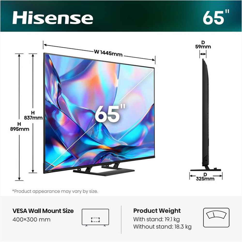 Immagine del prodotto HISENSE - 65A79S-NERO