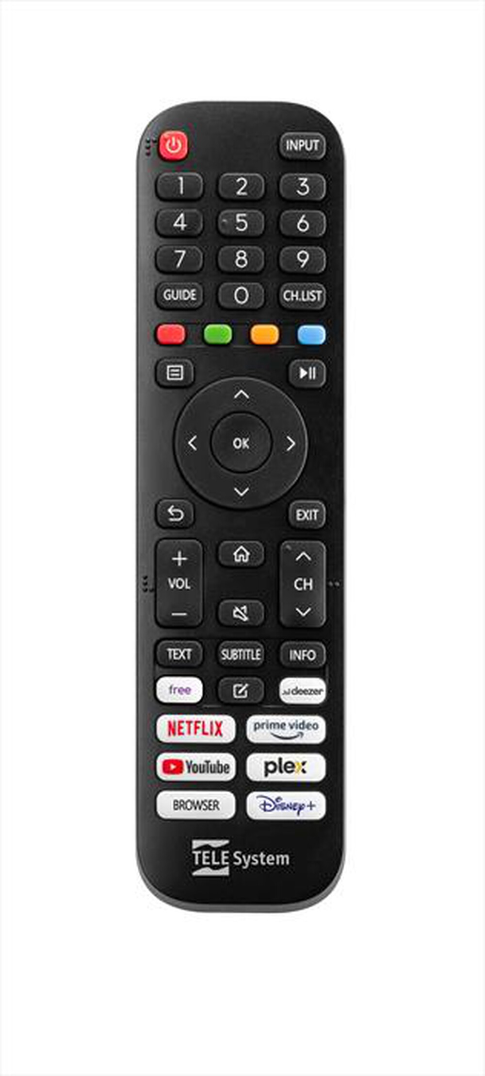 Immagine del prodotto TELESYSTEM - TELECOMANDO ORIGINALE IN BLISTER PER SMART TV VIDA-BLACK