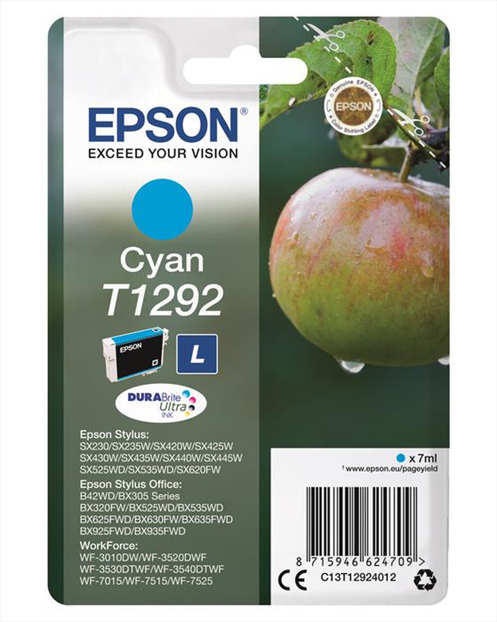 Immagine del prodotto EPSON - C13T12924022-Ciano