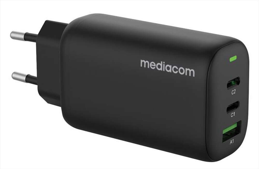 "MEDIACOM - Caricatore rapido USB-C per notebook 65W MD-A140-Black"