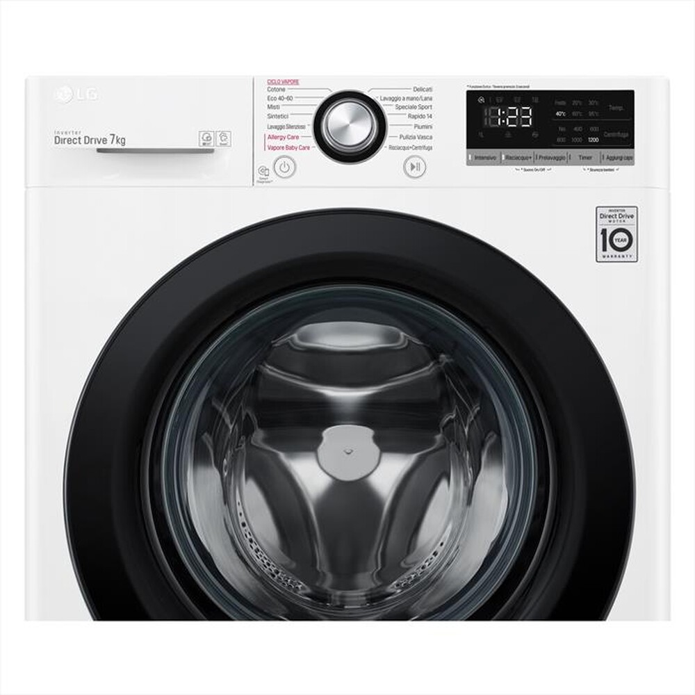 "LG - Lavatrice F2WV3S7S6E 7 Kg Classe D-White"