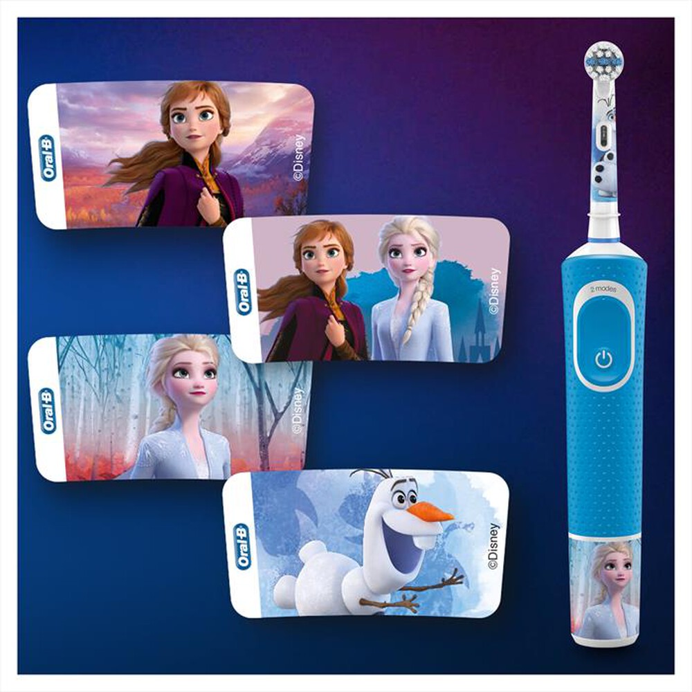 "ORAL-B - Spazzolino elettrico Kids Frozen 2-Celeste/Bianco"