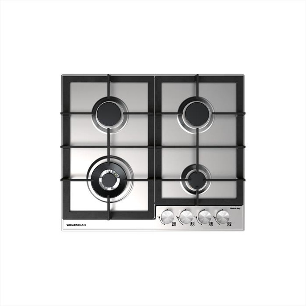 GLEM GAS - Piano cottura a gas GTD64THIXN 58,5 cm-Acciaio Satinato