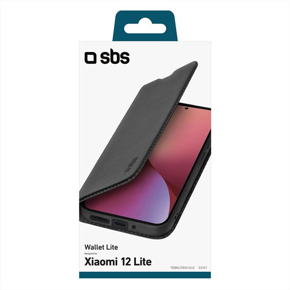Immagine del prodotto SBS - Cover Wallet TEBKLITEXI12LK per Xiaomi 12 Lite-Nero