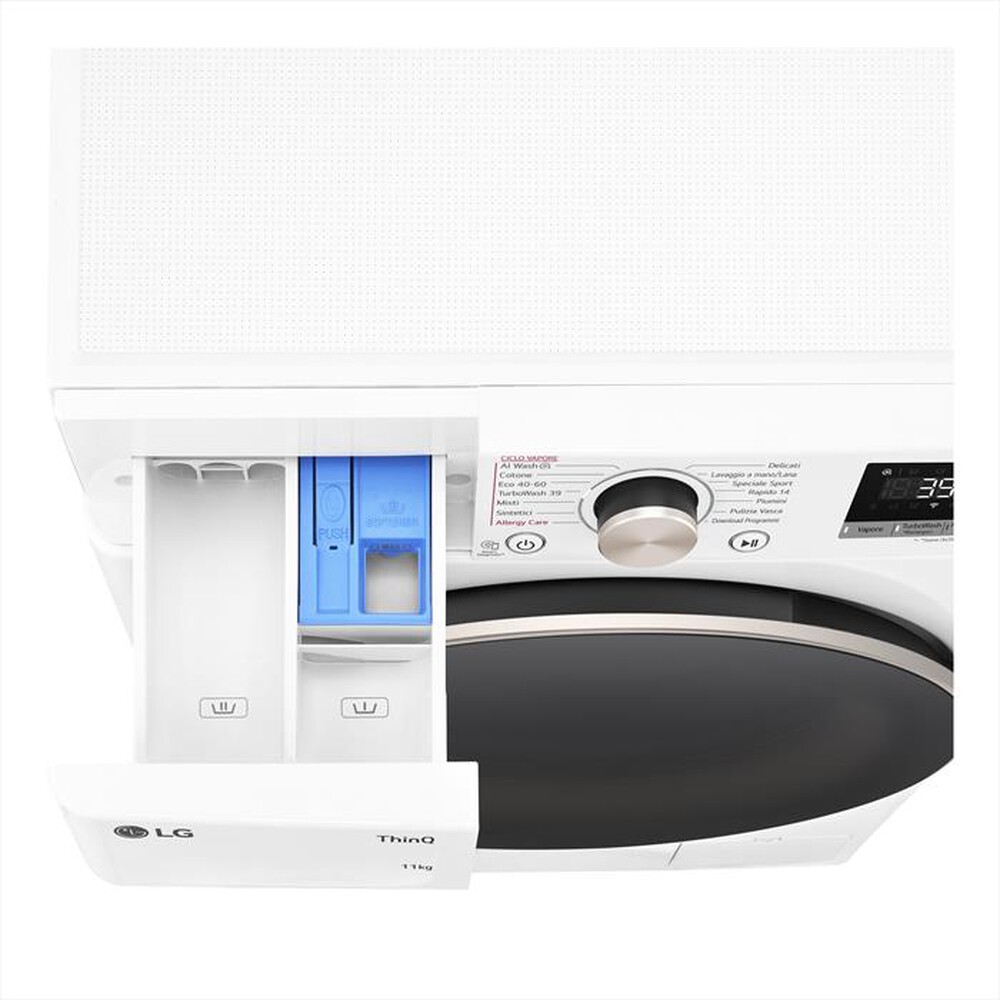 "LG - Lavatrice AI DD R7 F4R7011TSWG 11kg Classe A-Bianca"
