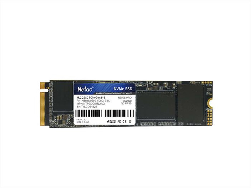 "NETAC - SSD M.2 2280 NVME N950E PRO 500GB-NERO"