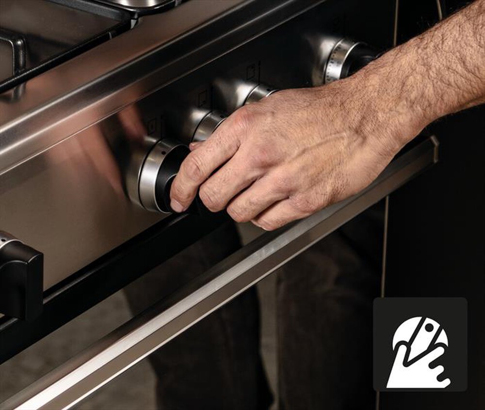 "GLEM GAS - Piano cottura a gas GT755AC 68,5 cm-ANTRACITE"
