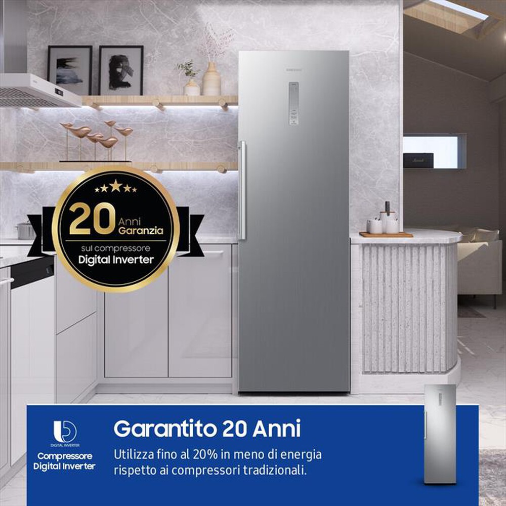 "SAMSUNG - Frigorifero 1 porta RR39C7BJ5S9/EF Classe E 387 lt-METAL INOX"