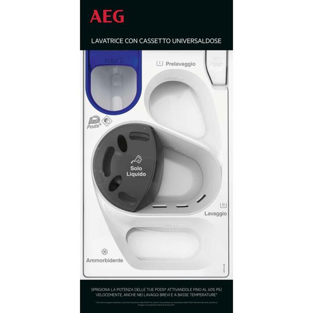 "AEG - Lavatrice LR8H94GBY 9 Kg Classe A-Bianco/oblò nero"