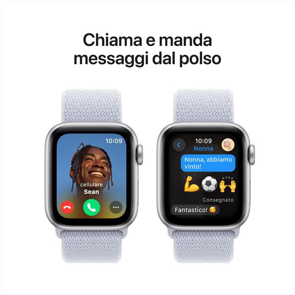 "APPLE - Watch SE GPS 40mm Cassa Alluminio-Argento - Sport Loop Azzurro"