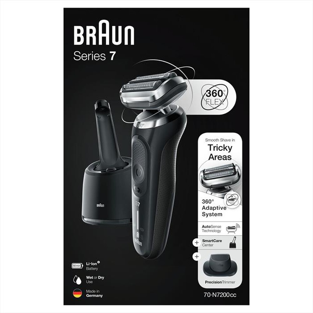 "BRAUN - RASOIO SERIES 7 70-N7200CC-NERO"