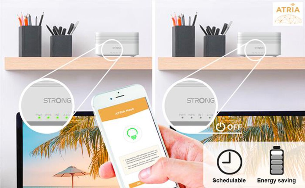 "STRONG - Wi-Fi Mesh Home Kit 3000 MESHKITAX3000-bianco"