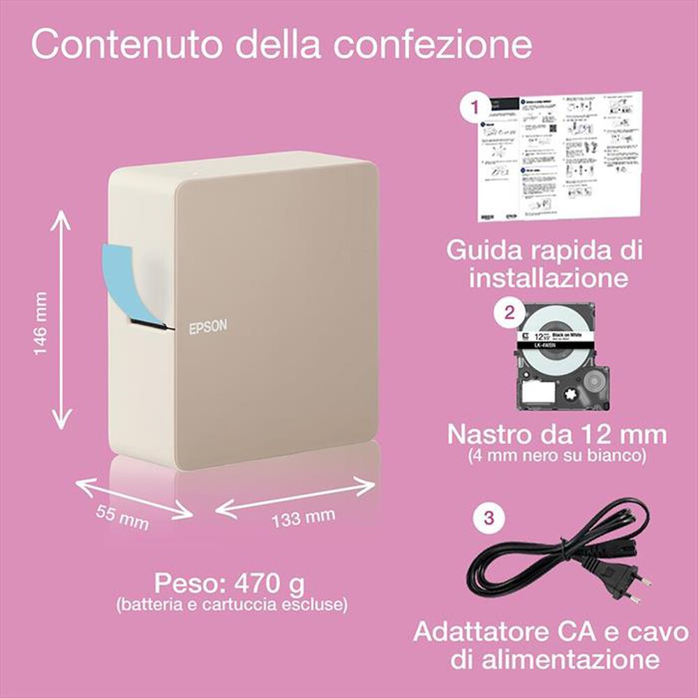 "EPSON - Etichettatrice LABELWORKS LW-C610-Sabbia"