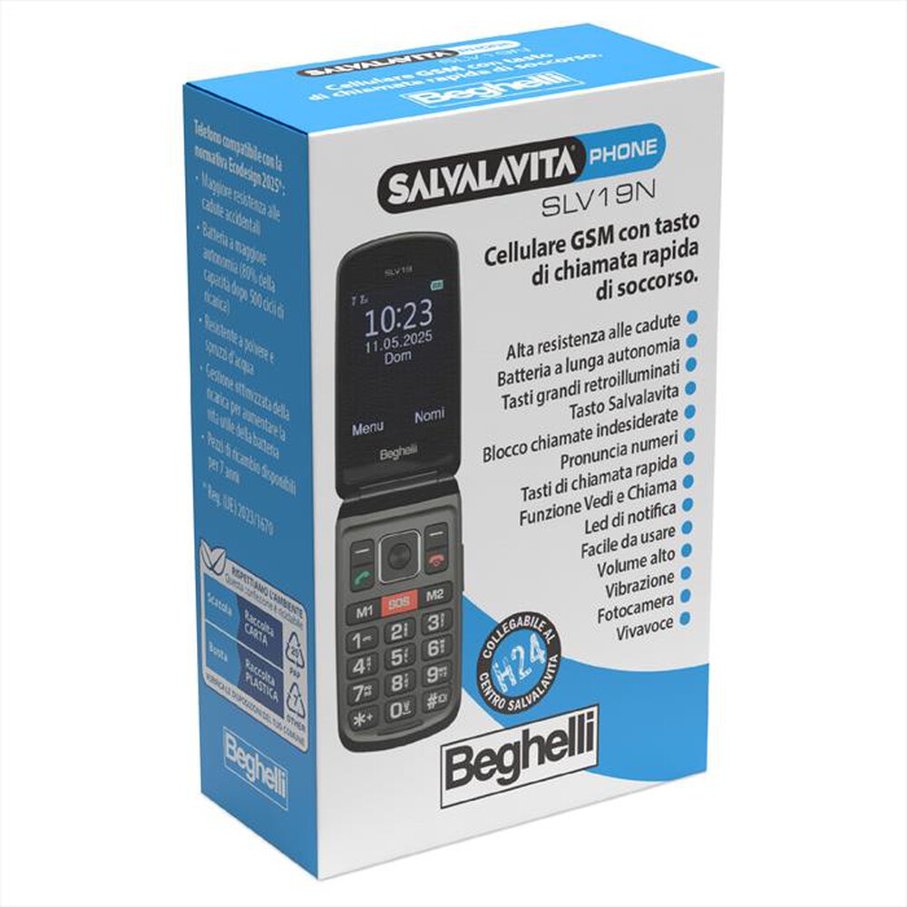 Immagine del prodotto BEGHELLI - Salvalavita Phone SLV19 ECODESIGN 9205N-grigio