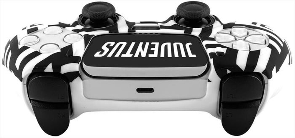 "QUBICK - CONTROLLER SKIN JUVENTUS OPTICAL (PS5)-Bianco e Nero"