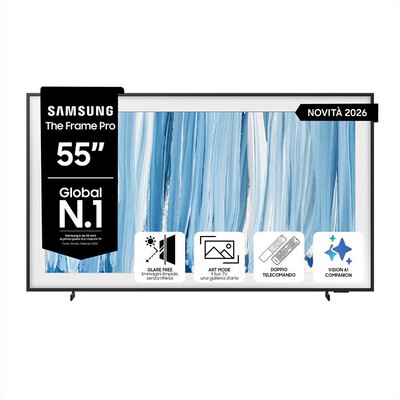 SAMSUNG - Smart TV The Frame Pro QLED 4K AI QE55LS03HWUXZT-Black