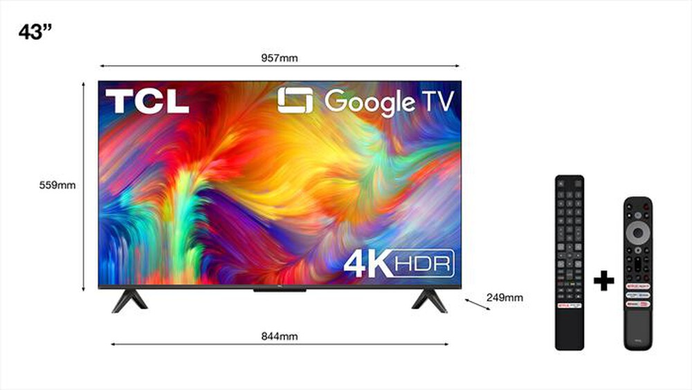 "TCL - Smart TV LED UHD 43\" 43P735-Nero"