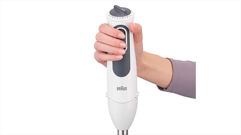 "BRAUN - Frullatore a immersione Minipimer MQ3135WH SAUCE-BIANCO/GRIGIO"