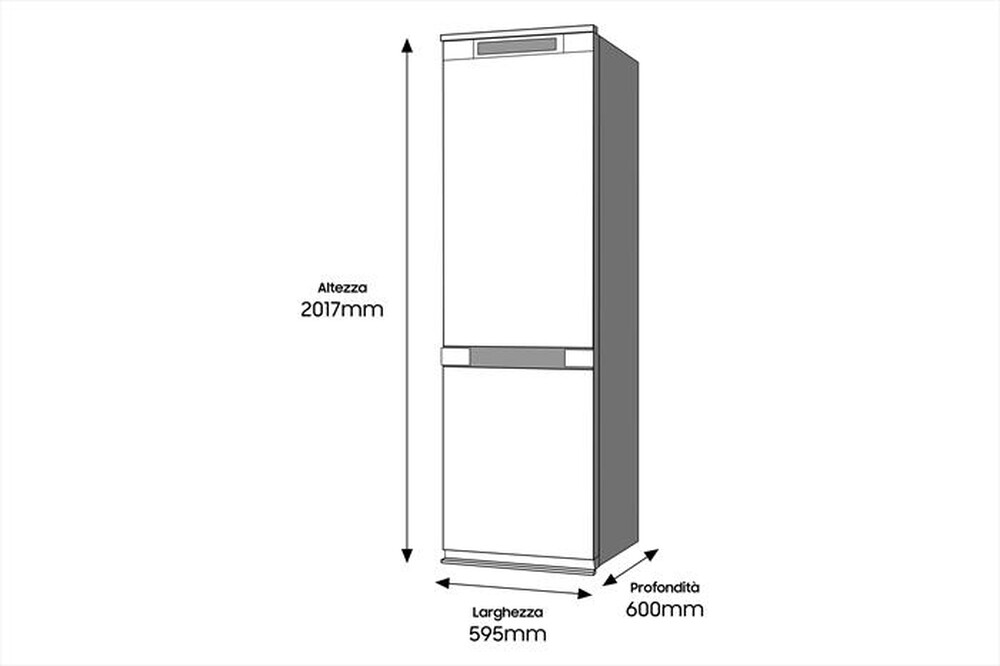 "SAMSUNG - Frigorifero combinato RB36R8839SR/EF Classe D 356l-INOX SPAZZOLATO"