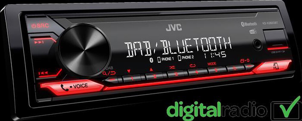 "JVC - Car Stereo KD-X282DBT-nero"