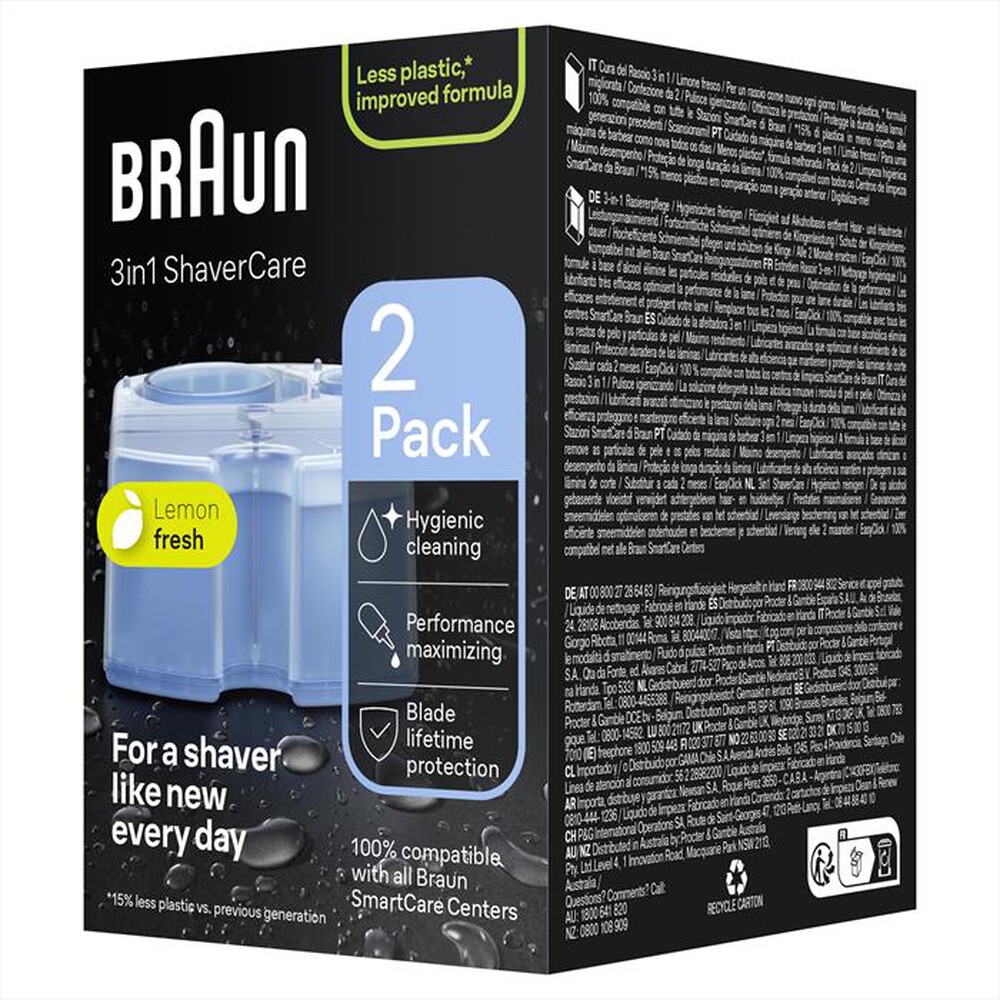 "BRAUN - SHAVERCARE CARTUCCE DI RICARICA-Trasparente"