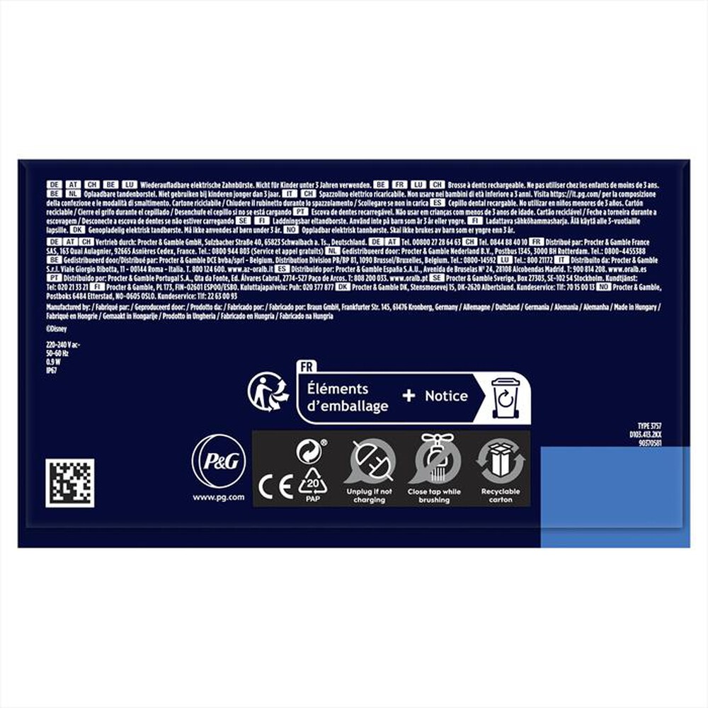 "ORAL-B - Spazzolino elettrico PRO KIDS-Azzurro"