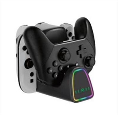 NACON - RICARICA PER 2 JOYCON E 1 CONTROLLER PRO,SWITCH  2-Nero