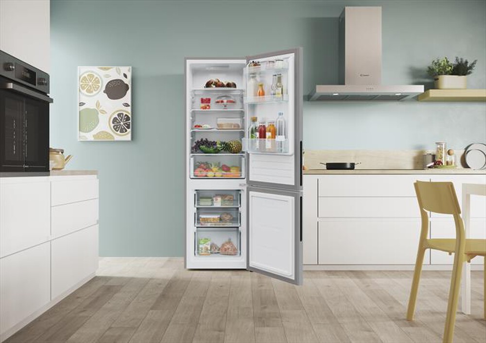 "CANDY - Frigorifero combinato CTC3L715ES11 Classe E 260 lt-Silver"