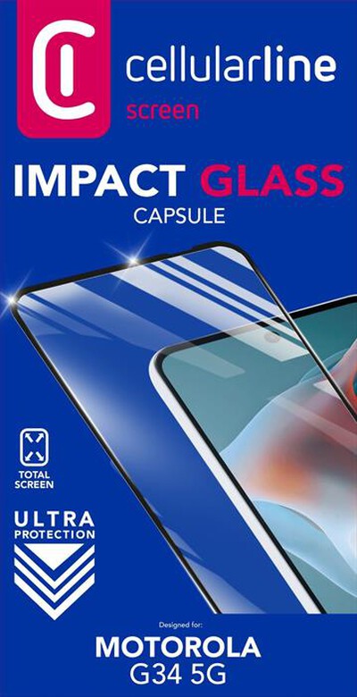 CELLULARLINE - Tempered Glass TEMPGCABMOTOG345GK Moto G34 5G