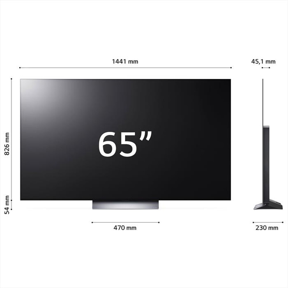 "LG - Smart TV OLED UHD 4K 65\" OLED65C34LA-Argento"