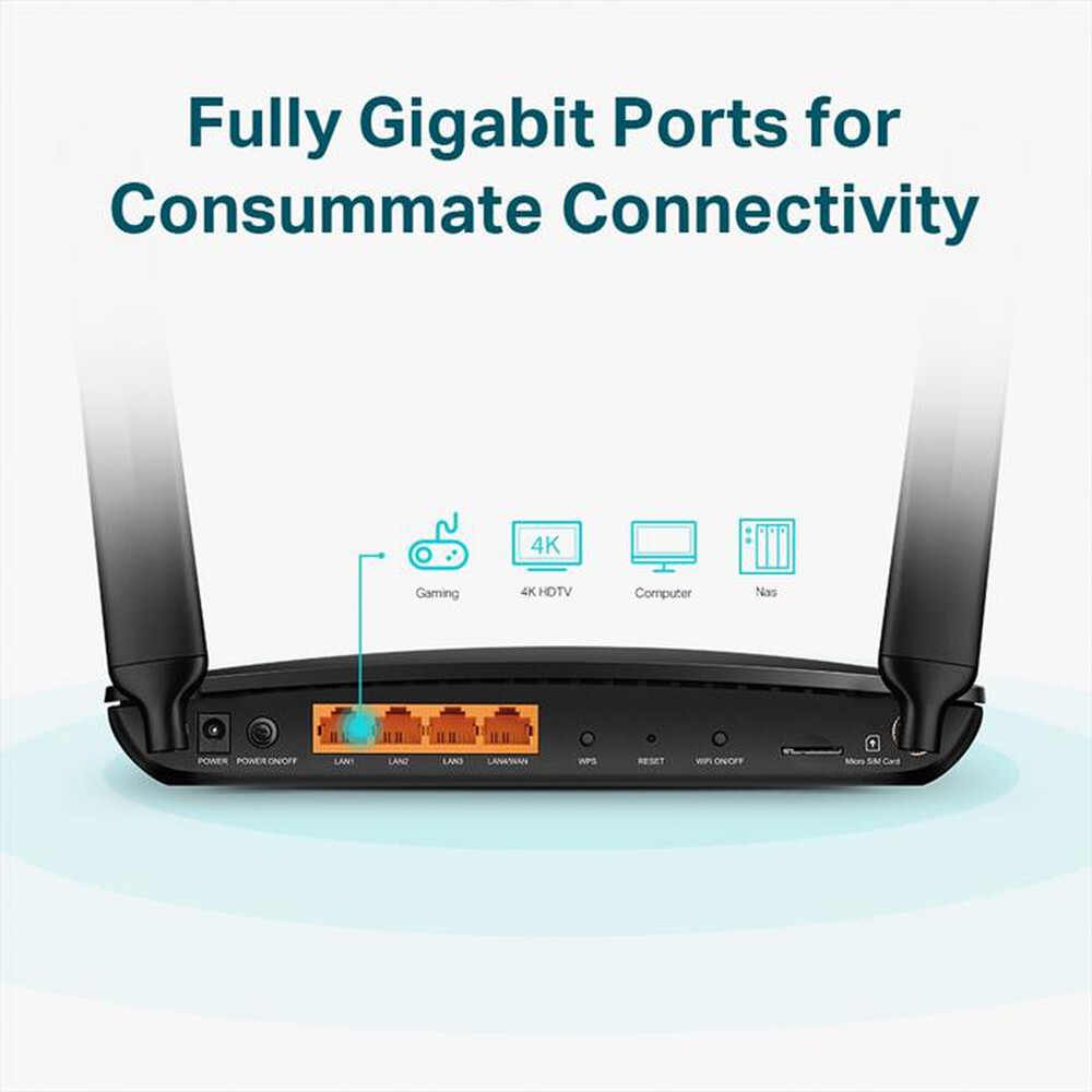 "TP-LINK - ARCHER MR600 - ROUTER 4G+ CAT6 FINO A 300M"