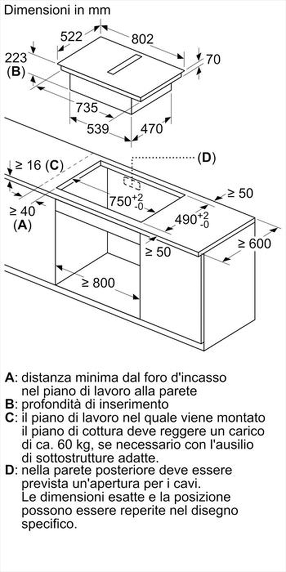 "BOSCH - Piano in vetro ceramica ad induzione PVS831B16E-Nero"